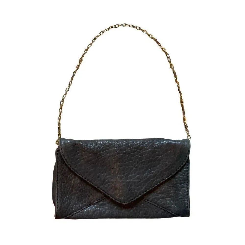 Antonio Melani navy handbag with lime lining